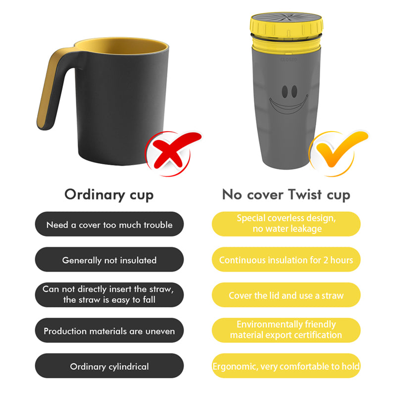 Isolier Trinkbecher To Go – Auslaufsicherer Reise Tumbler mit Strohhalm