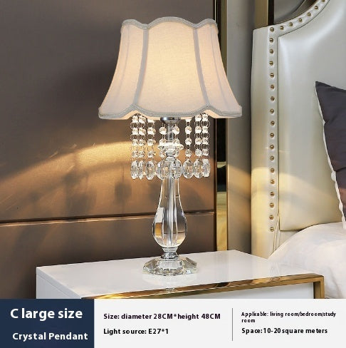 Crystal Table Lamp Dimmable with Remote Control Luxury LED