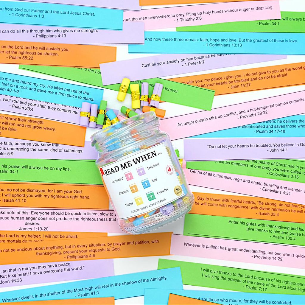 Bible Verses in a Jar | Christian Gift | Prayer Box Inspiration