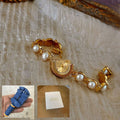 New, elegant antique-style wristwatch with pearls