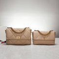 Lambskin Women's Bag Chain Shoulder Bag Rhombus Elegant