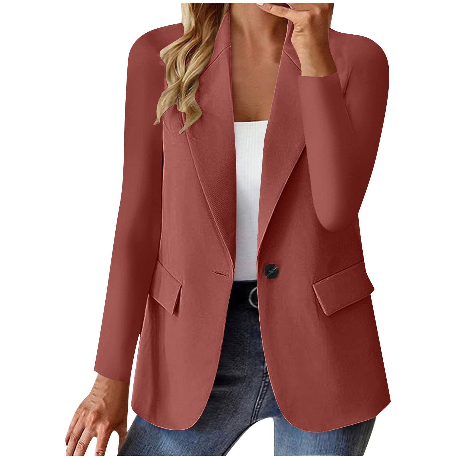 Damen Cardigan Blazer Elegant Langarm | Business Jacke Modern