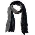 2pcs Textured Casual Scarf, Khaki Black Crinkle Scarf, for Vacation, Daily Life, Evening Party, Office Appropriate Subtlety for Women Men, for Casual Outfits