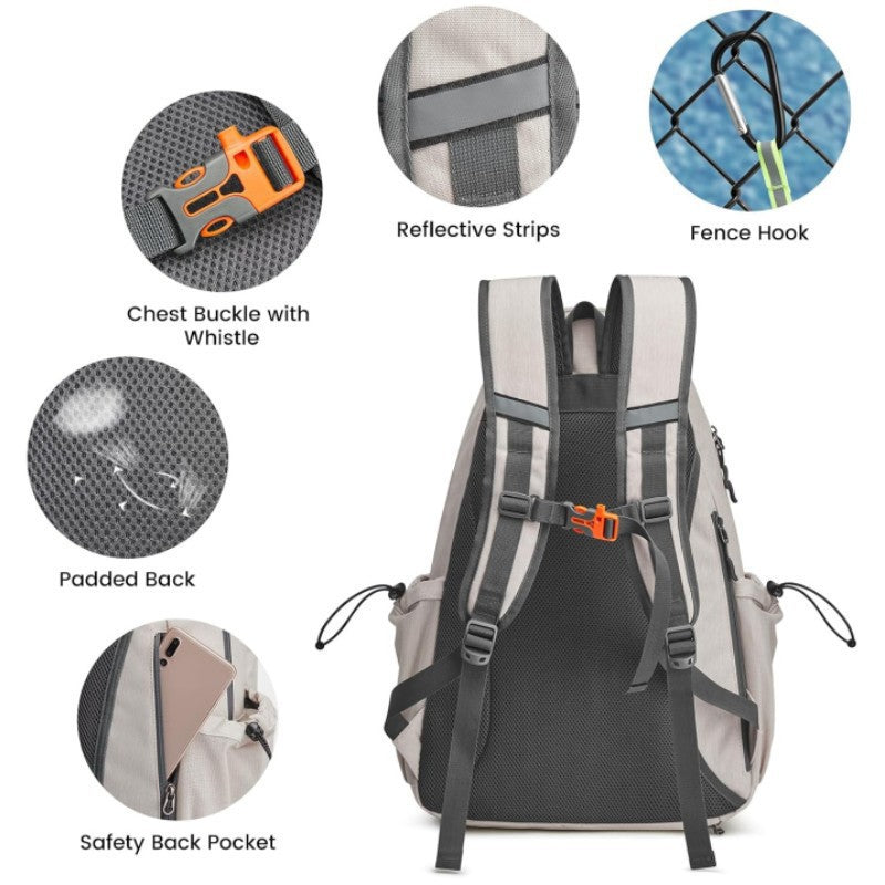 Large Tennis Backpack | 4 Rackets | Shoe Compartment | Sports Bag