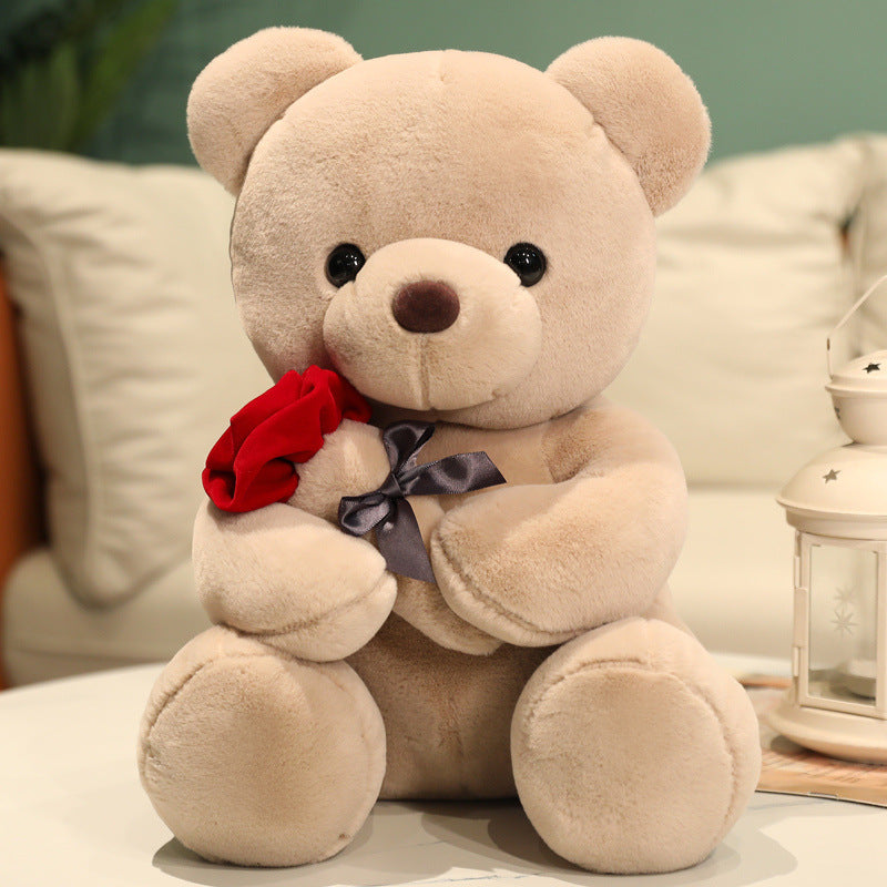 Teddy Bear with Roses | Plush Gift Valentine's Day Cushion