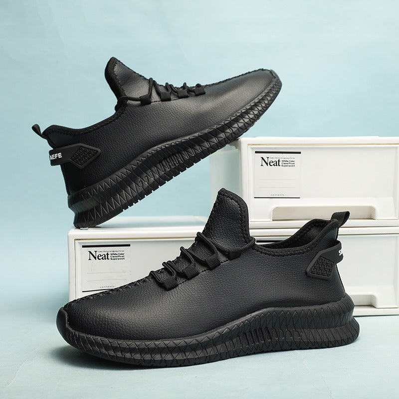 Men's Leather Sneakers | Elegant Sporty Casual Shoes