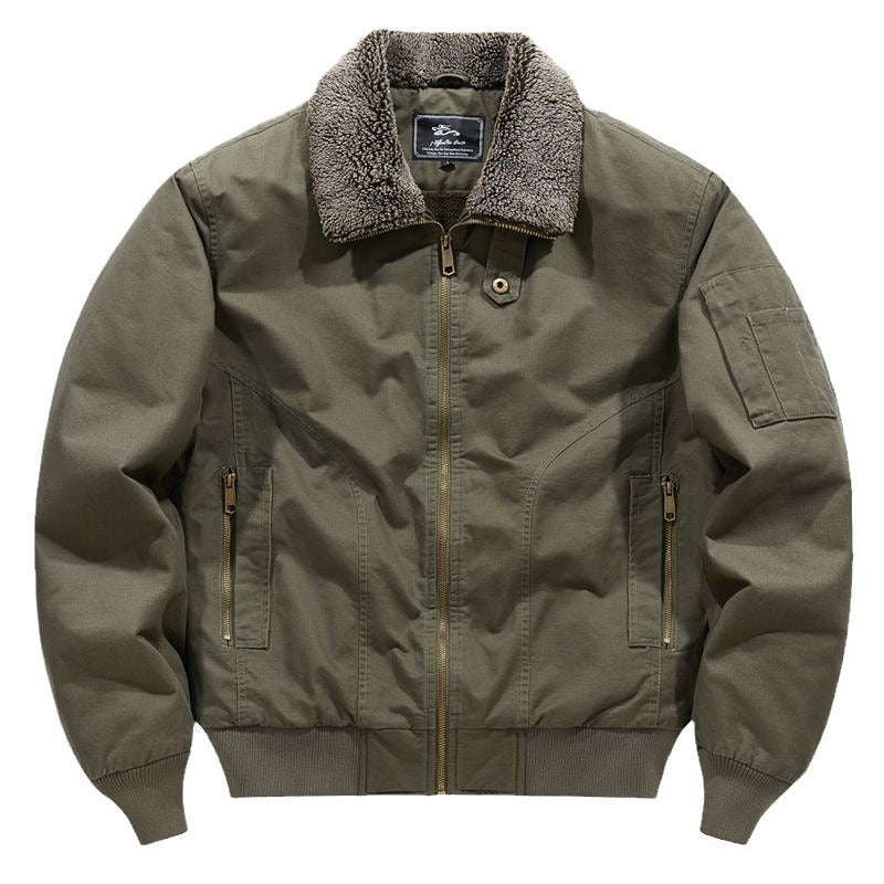 Men's Winter Coat Lined Loose Fit – Comfort Plus Size Jacket