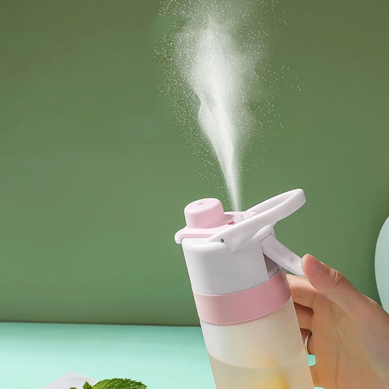 Sprüh Trinkflasche Premium – Sport Wasserflasche mit Nebelfunktion