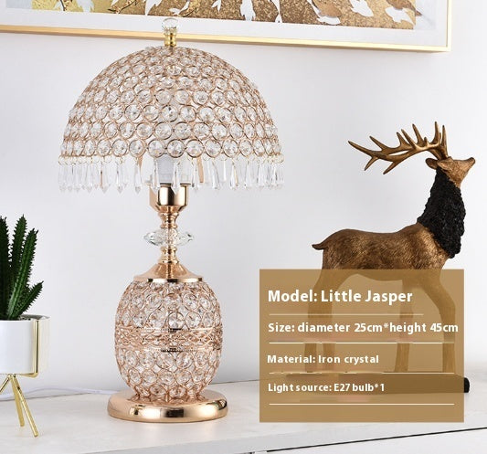 Luxury Crystal Table Lamp Romantic Bedroom Light