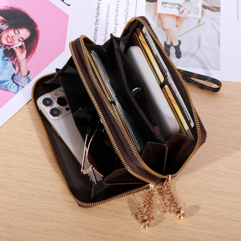 Women's Large Wallet Double Zipper Ample Storage Elegant