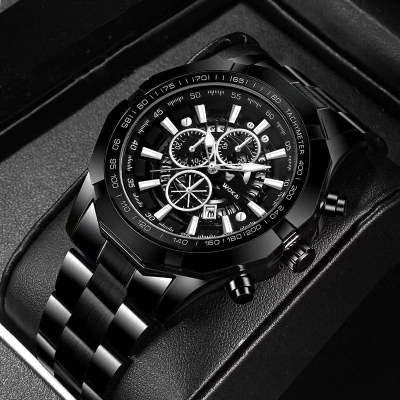 Men's Quartz Watch Black Gold | elegant business precise