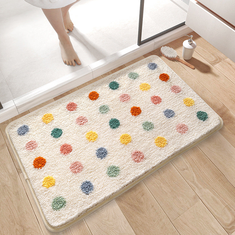 Flocking Absorbent Bathroom Floor Mats