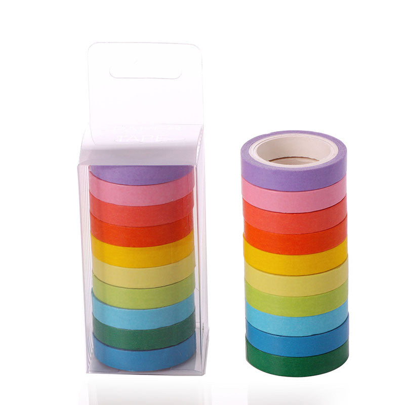 Washi Tape Set Solid Color | DIY Craft Adhesive Tape Decoration Journaling