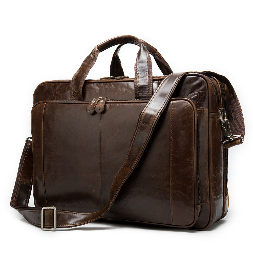 Men's Genuine Leather Briefcase Premium – Handbag Business Laptop Bag
