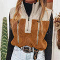 Women's Wool Vest with Stand-Up Collar | Elegant Warm Knitted Vest