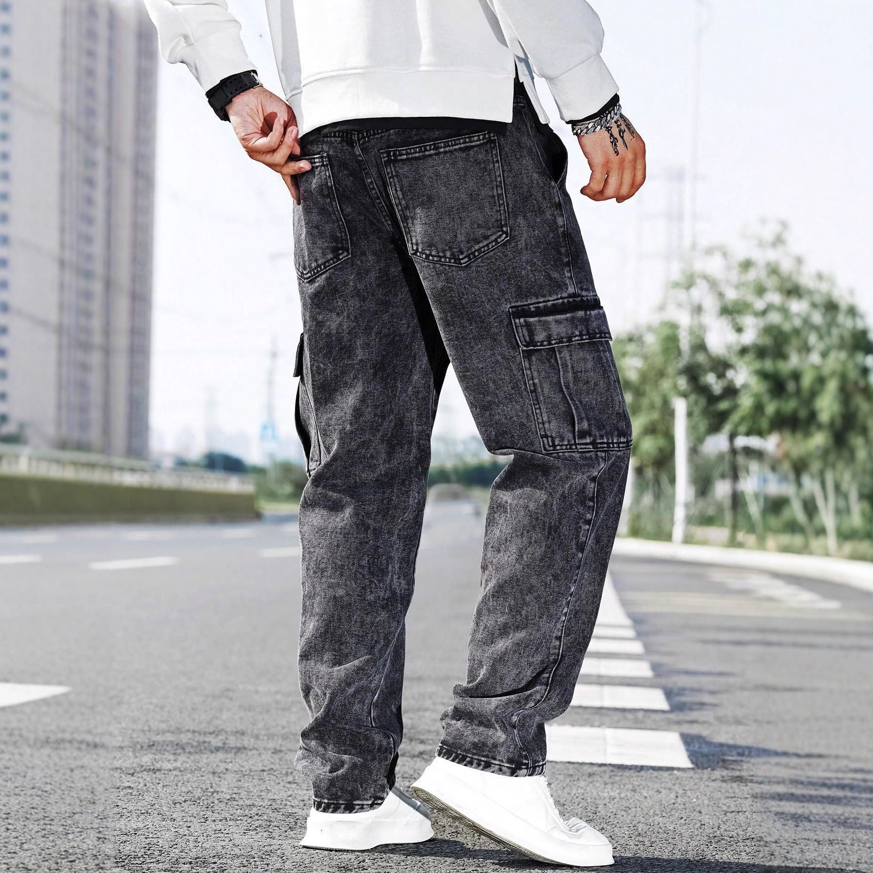 Men's Workwear Jeans | Multi-Pocket Denim Locker Streetstyle