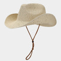 Women's Panama Straw Hat with Sequins – Windproof & Sun Protection