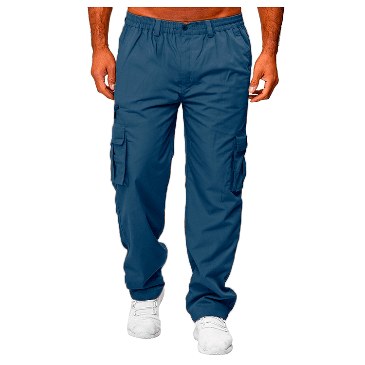 Men's Cargo Pants | Multi-Pocket Loose Straight Casual Trend