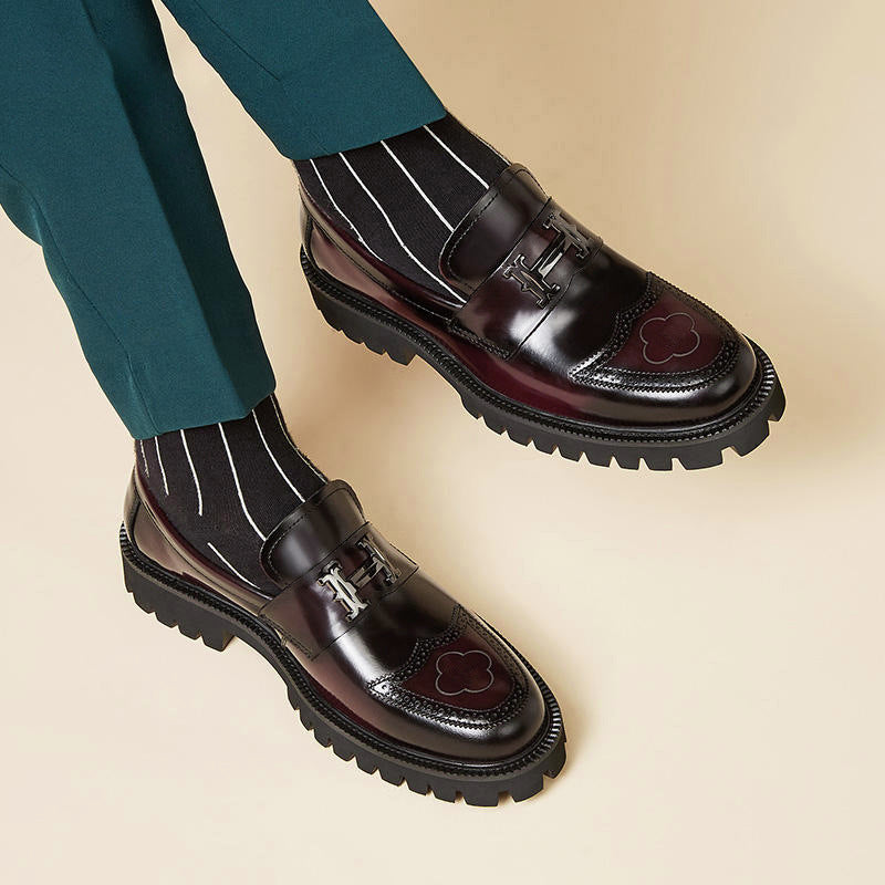 Men's Leather Shoes with Pearls | Matte Elegant Stylish Shoes