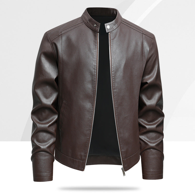 Herren PU Lederjacke Frühling Herbst – Moderne Casual Jacke