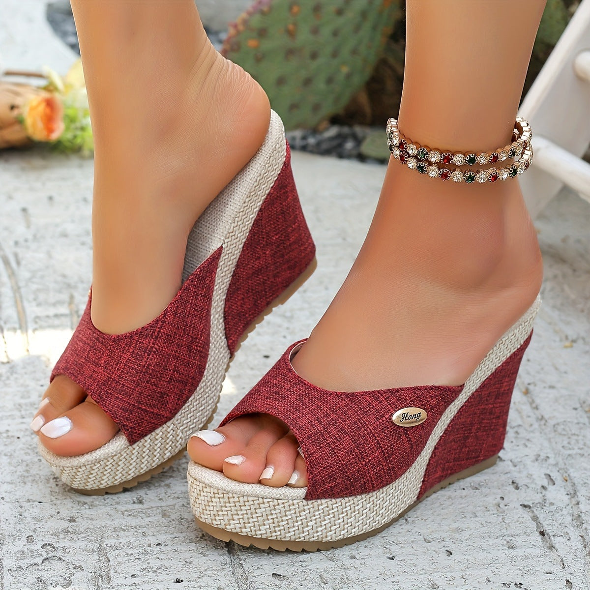 Women's Wedge Sandals Black | Buckles Comfort Elegant Shoes