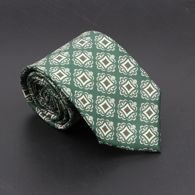 Men's Silk Tie Bohemian 7.5 cm Soft Elegant Modern
