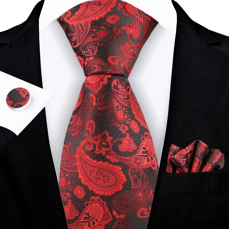 Tie Paisley Jacquard Embroidered Elegant Men's Premium