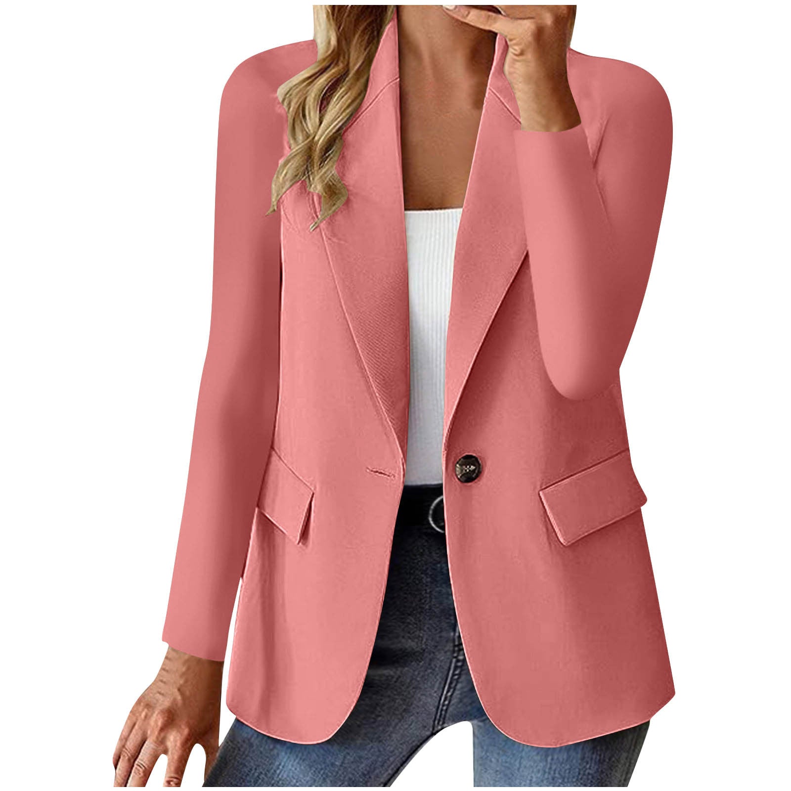 Damen Cardigan Blazer Elegant Langarm | Business Jacke Modern