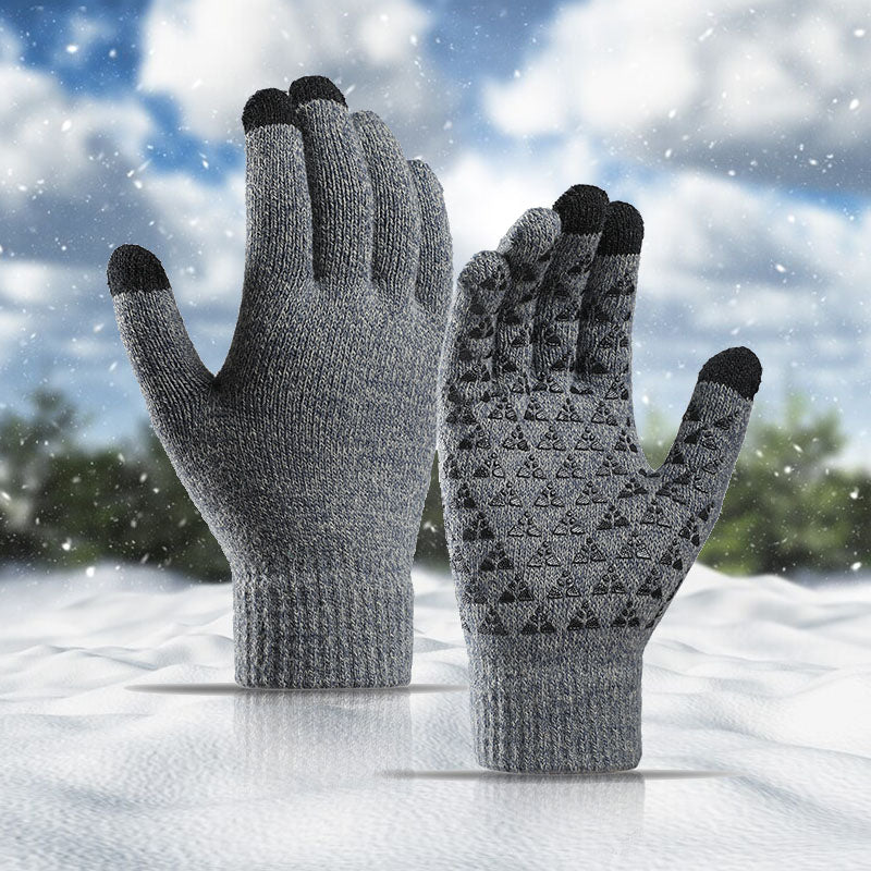 Herren & Damen Strickhandschuhe Winter – Warm Anti-Rutsch Outdoor