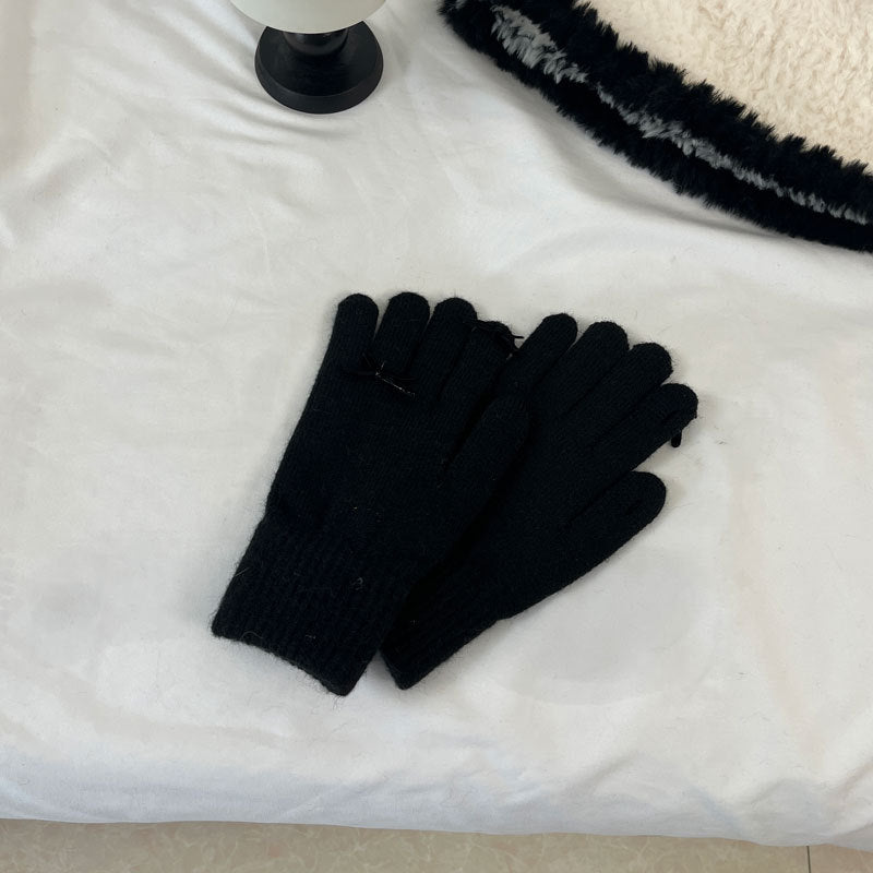 Damen Fingerlose Handschuhe mit Emoji Design – Korean Style