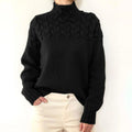 Cable Knit Turtleneck Sweater – Elegant Women's Long-Sleeve Knit Sweater