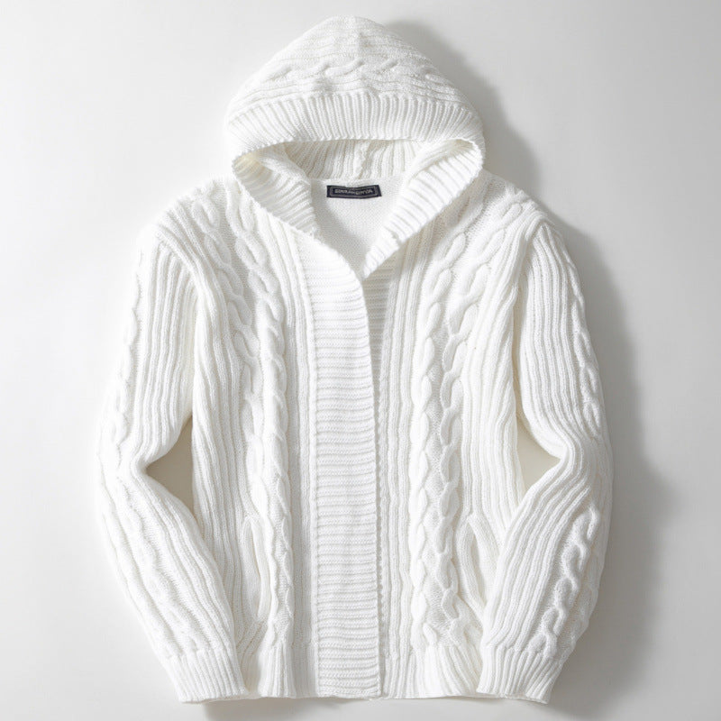 Men's Cable Knit Cardigan – Elegant Knit Sweater Style