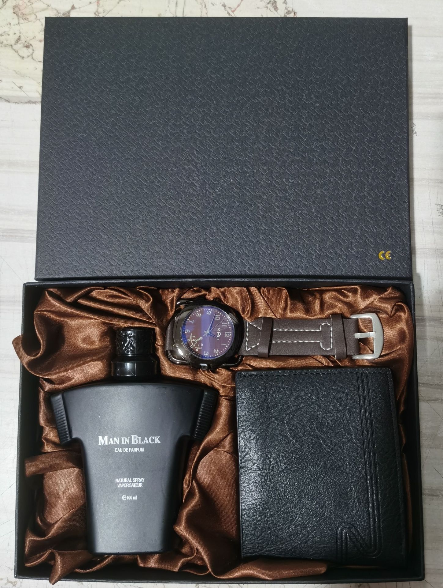 Men's Gift Set | Wallet Belt Watch Perfume Elegant