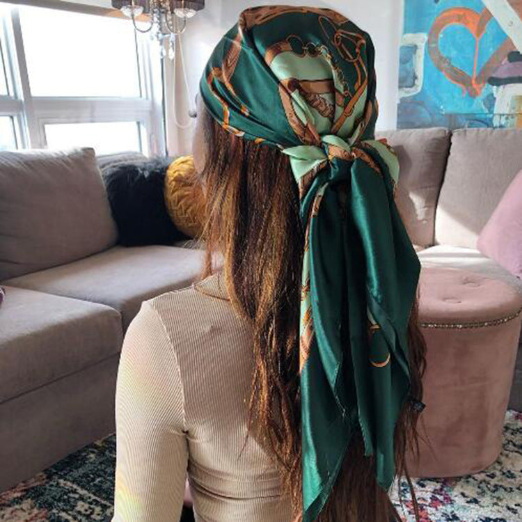 Ladies Large Headscarf Rayon Scarf Printed Elegant Versatile