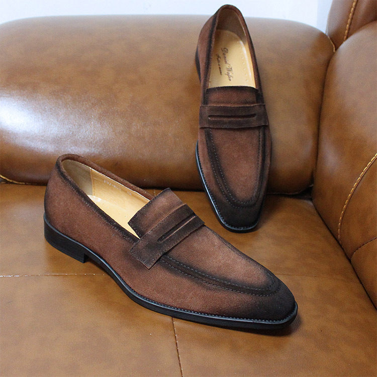 Men's Leather Slip-On | Breathable Comfortable Casual Shoes