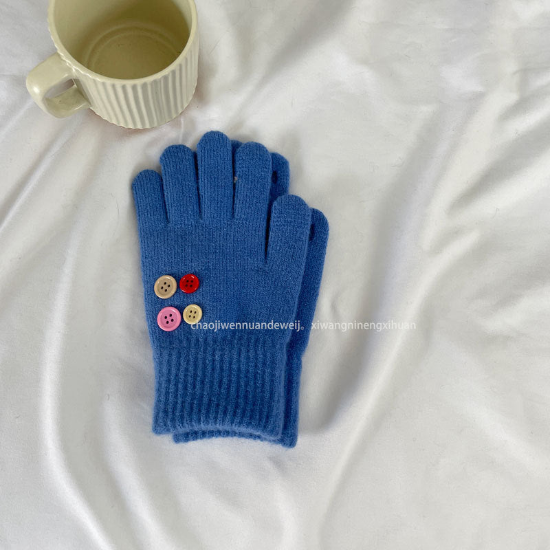 Damen Fingerlose Handschuhe mit Emoji Design – Korean Style