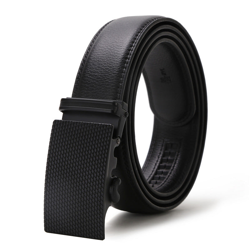 Men's Automatic Leather Belt | Business Belt without Holes