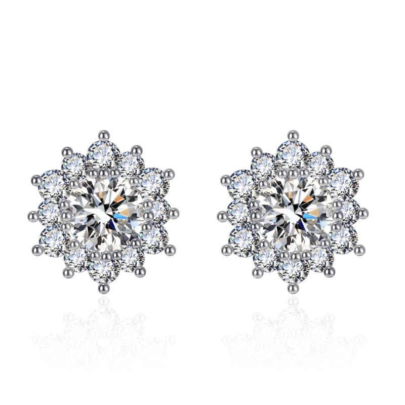 Luxurious Snowflake Jewelry Set with Zirconia – Necklace, Earrings & Ring in Sparkling Design