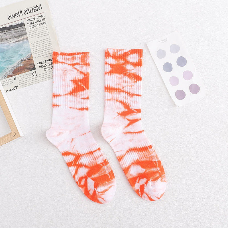 Unisex Tie Dye Trend Socken – Bunte Streetstyle Komfortsocken