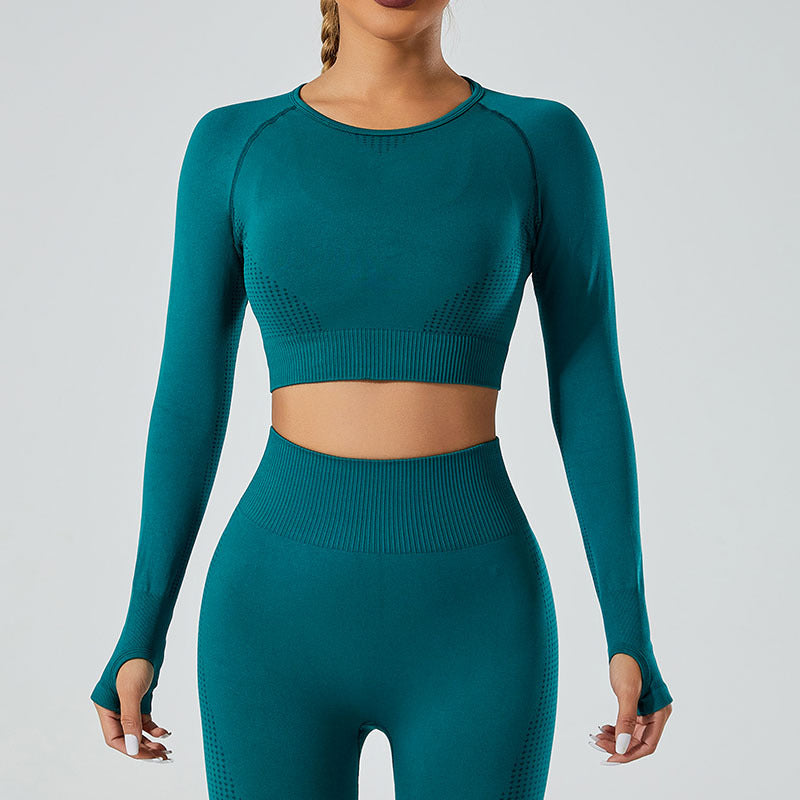 Women's Sports Set – Yoga Top & Leggings, Breathable & Flexible