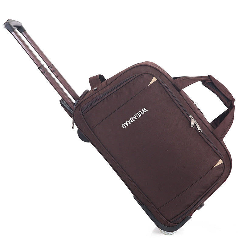 Oxford Fabric Folding Trolley Travel Bag – Lightweight Luggage