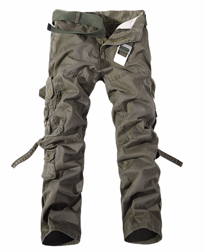 Men's Washed Cargo Pants | Multi Pocket | Vintage Streetwear
