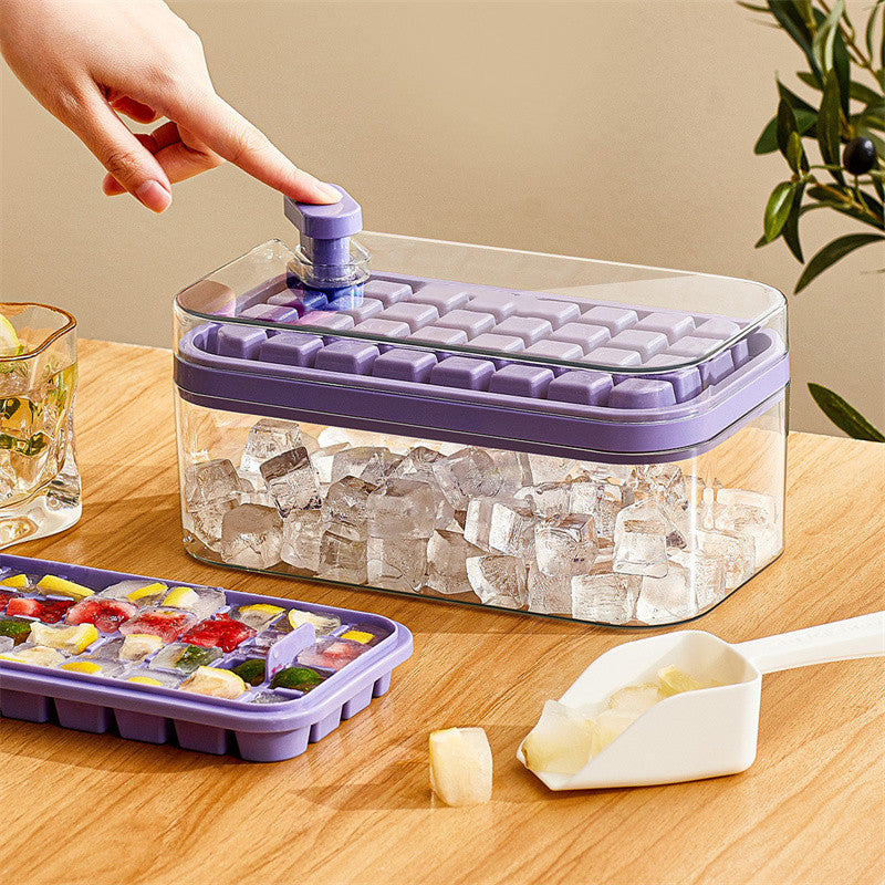 Ice Cube Tray with Lid | Ice Cube Maker with Box