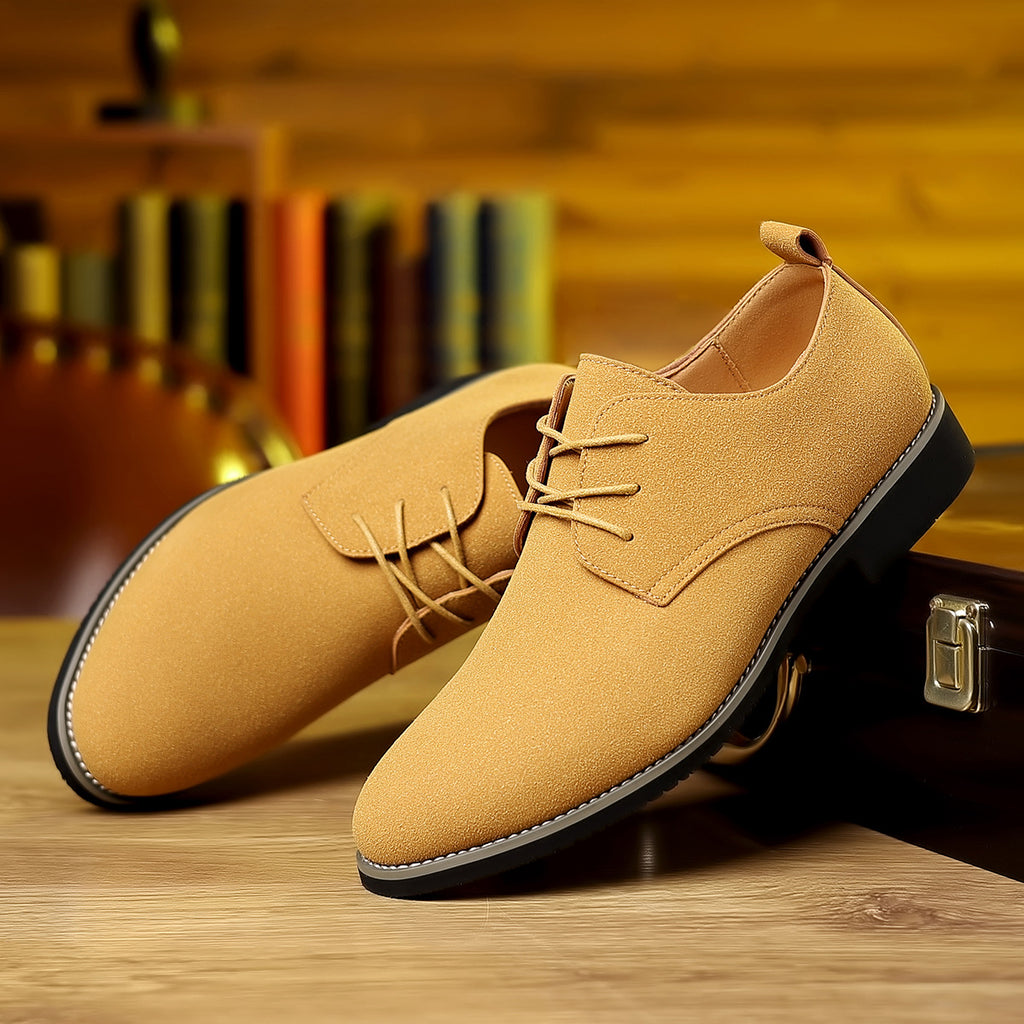 Men's Suede Shoes Plus Size | Elegant Casual Leather Shoes