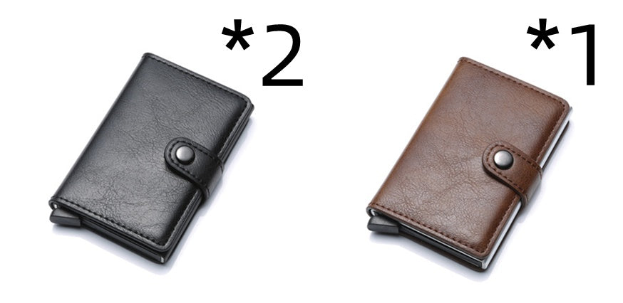 RFID Men's Wallet | Aluminum | Anti-theft Leather Wallet