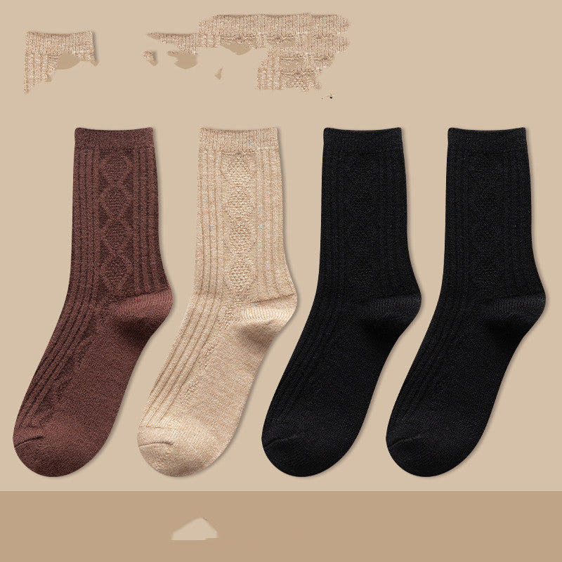 Damen Kaschmir Kniestrümpfe Warm – Dicke Kuschel Langsocken