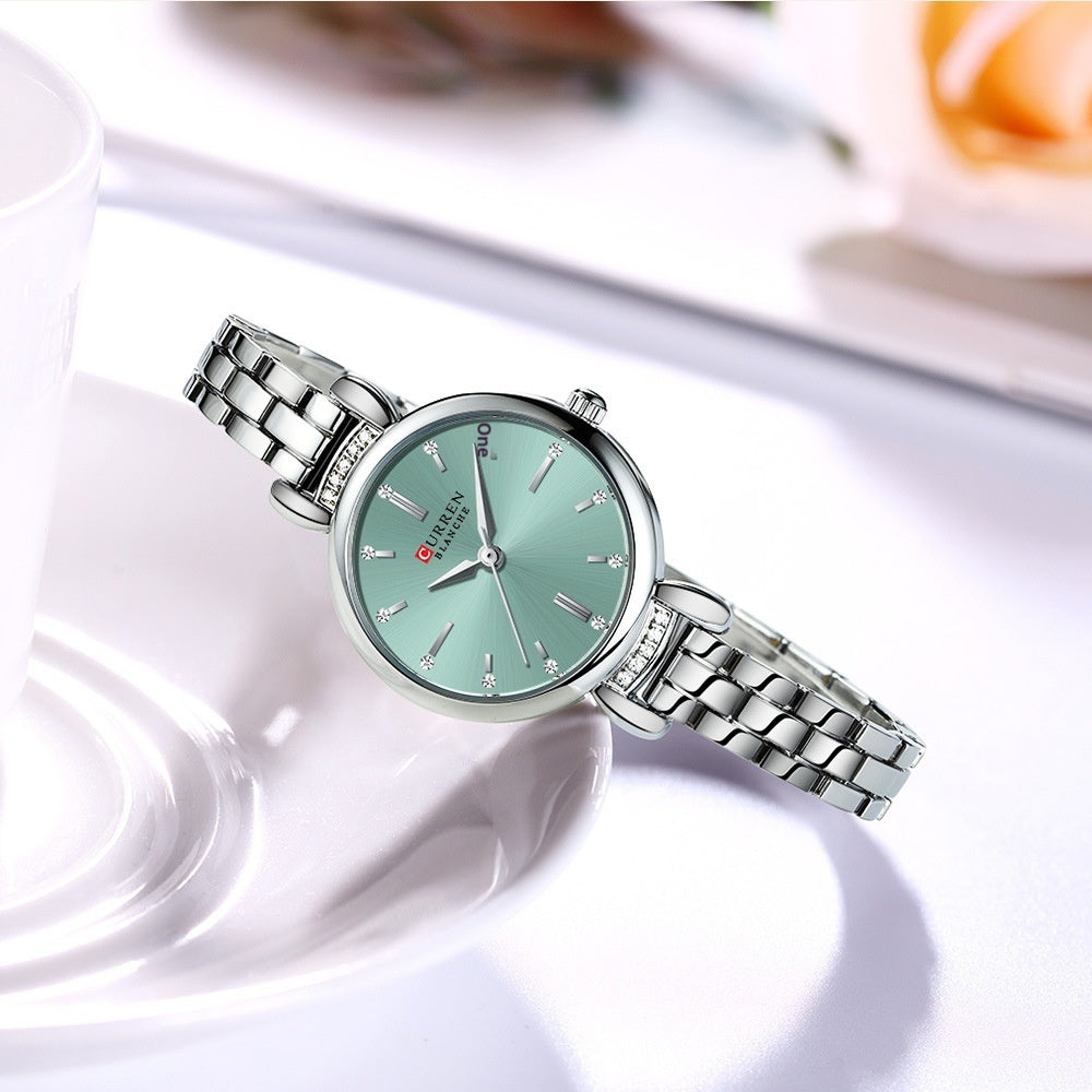 Women's Round Waterproof Wristwatch – Elegant Casual Watch