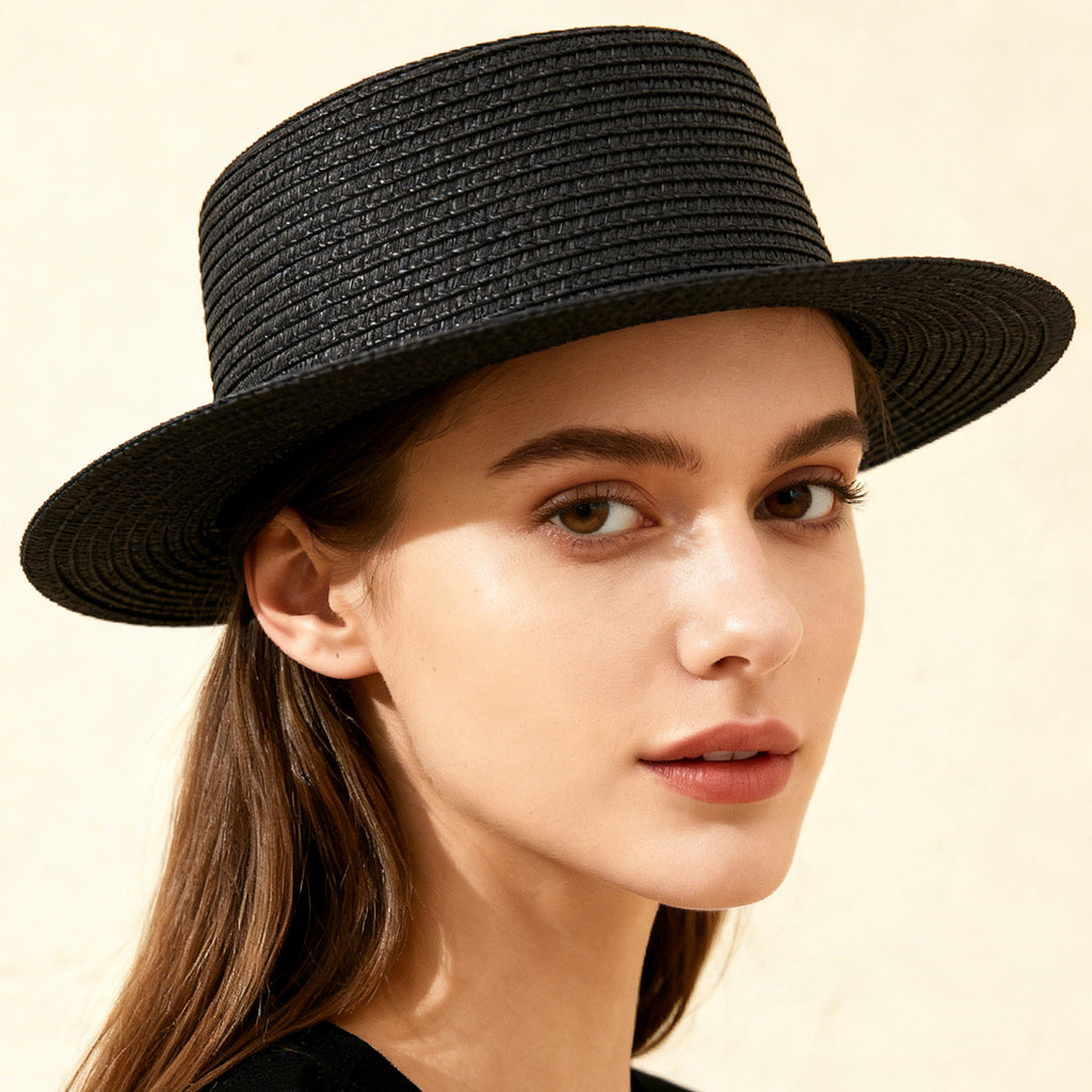 Foldable Women's Sun Hat with Wide Brim – Elegant Travel Hat