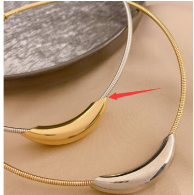 Titanium Steel Collar Necklace – Modern Women's Jewelry Elegant & Robust