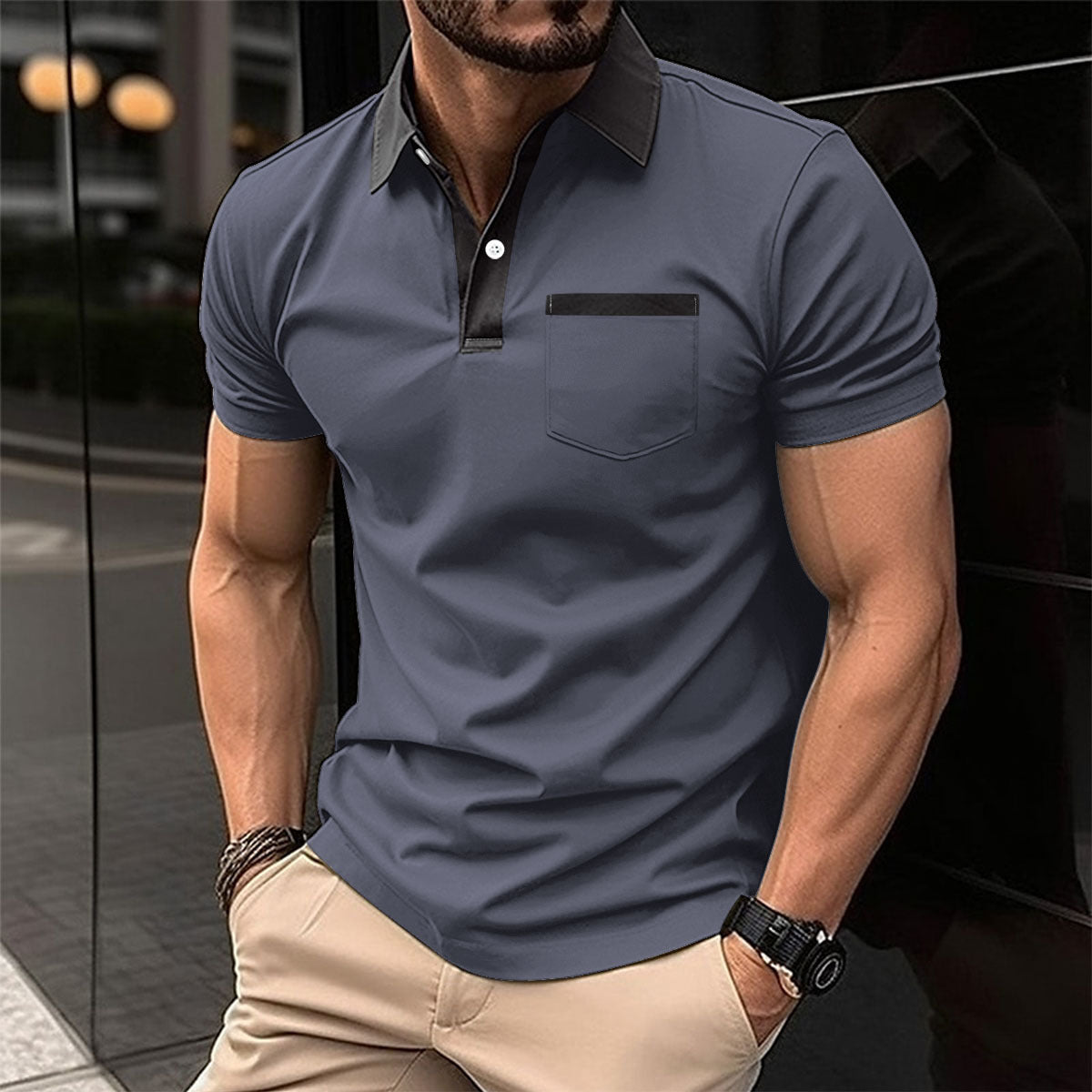 Men's Polo Shirt | Slim Fit Short Sleeve Collar Modern
